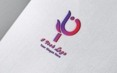Logo tecnologico lettera I alla moda e professionale