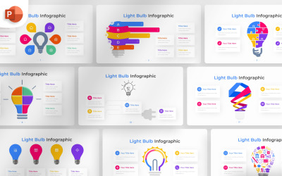 Modèle d&amp;#39;infographie PowerPoint d&amp;#39;ampoule