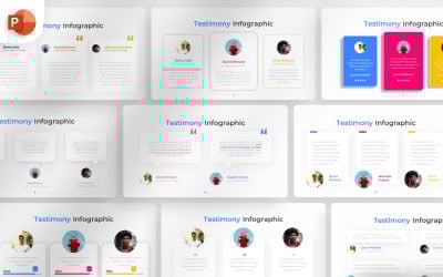Modèle d&amp;#39;infographie PowerPoint de témoignage