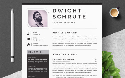 Modello CV curriculum moderno creativo Pagine MS Word Apple