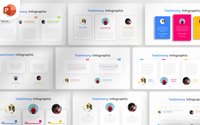 Modelo Infográfico do PowerPoint de Testemunho