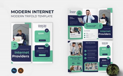 Modern Internet Providers Trifold Brochure