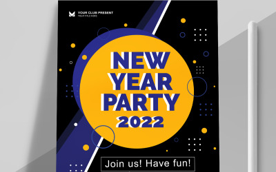 New Year Party Flyer Template Layout