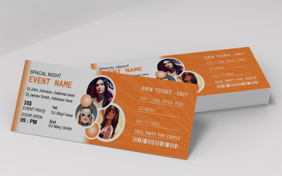 Plantilla de entradas para eventos