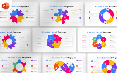 Rounded Puzzle PowerPoint - Infographic Template