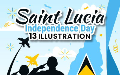 13 Saint Lucia självständighetsdagen Illustration