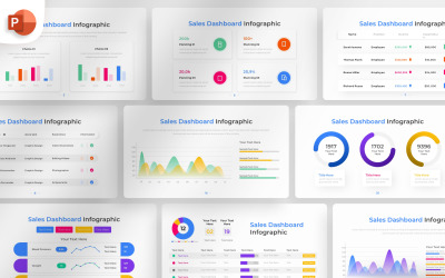Sales Dashboard PowerPoint Infographic šablona