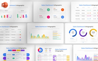 Sales Dashboard PowerPoint Infographic Template