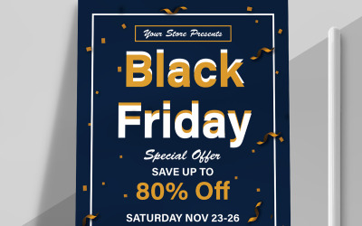 Volantino nero moderno per il Black Friday