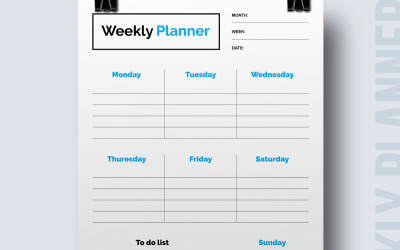 Weekly Planner Template Layout