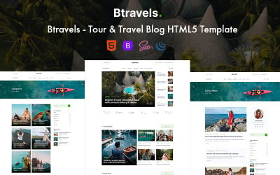 Btravels - Blogg HTML5-mall