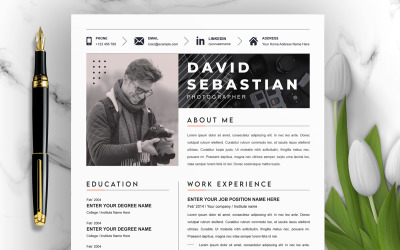 Color Full Resume Template Layout