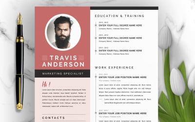 Creative Resume Template with Photo Layout