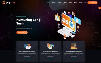 Digi-M – HTML5 šablona agentury SEO a digitálního marketingu