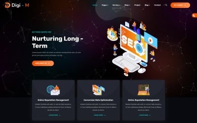 Digi-M – SEO 和数字营销机构 HTML5 模板