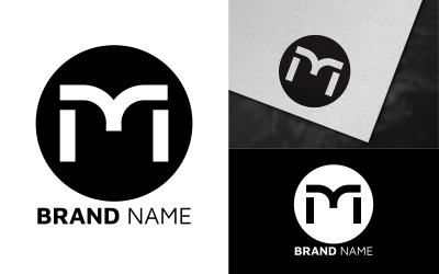 Einfache M-Letter-Logo-Vorlage, kostenloses Design