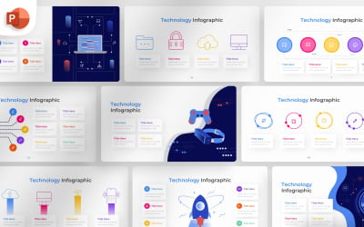 Modèle d&amp;#39;infographie PowerPoint technologique