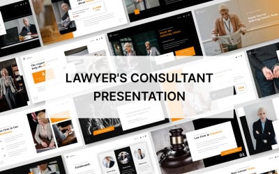 Modèle de présentation Powerpoint de consultant en avocat