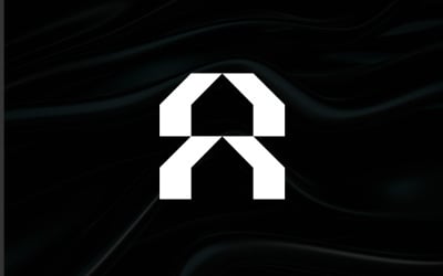 Modello di progettazione del logo della casa Lettera A