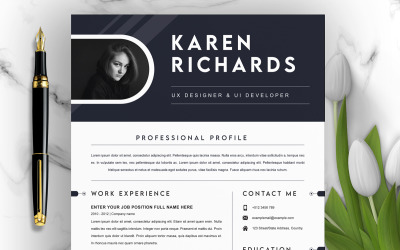 Modern Executive Resume Template 2024 For Word and Mac Pages