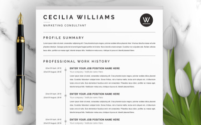 Modern marknadsföringsspecialist CV-layout