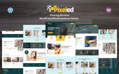 Pixeled - motyw Woocommerce poświęcony usługom podłogowym