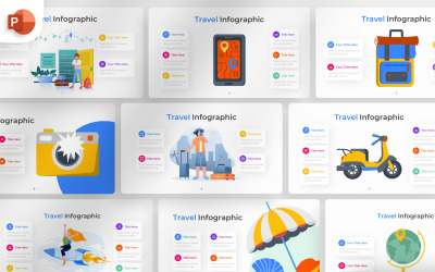 Шаблон інфографіки PowerPoint для подорожей
