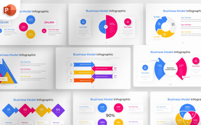 Affärsmodell PowerPoint Infographic mall