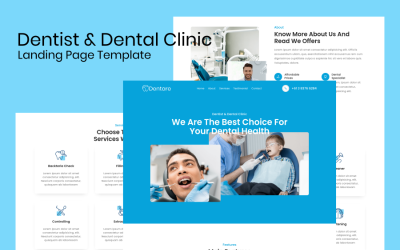 Dentare - Modèle de page de destination pour les dentistes et les cliniques dentaires