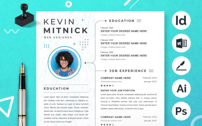 Modèle de CV de CV moderne et créatif Mise en page des pages Apple MS Word