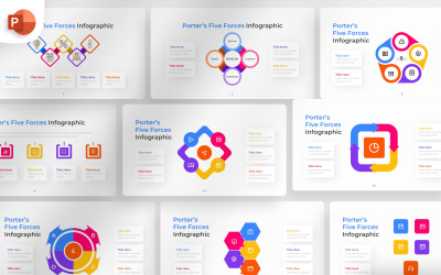 Porters fünf Kräfte PowerPoint-Infografik-Vorlage