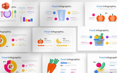 PowerPoint-Infografik-Vorlage für Lebensmittel