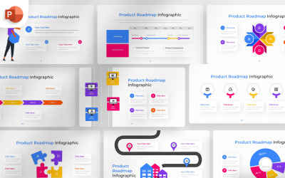 Produkt-Roadmap-PowerPoint-Infografik-Vorlage