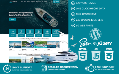 Sailuxe – тема WordPress для оренди яхт і турів на яхтах