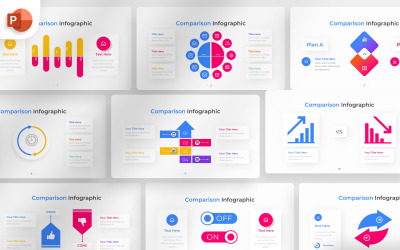 Vergleich PowerPoint-Infografik-Vorlage
