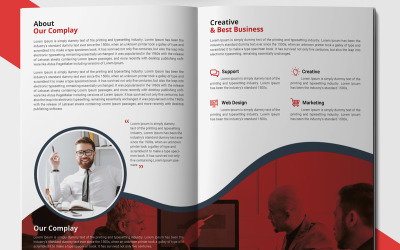 Corporate InDesign tweevoudige brochure sjabloon