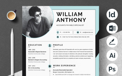 Modèle De Cv De CV Moderne Pages Apple Word