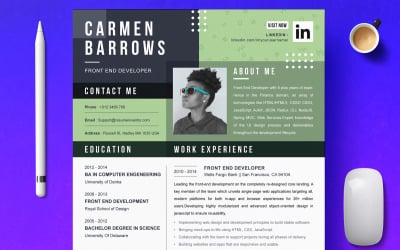 Modello CV InDesign di curriculum professionale