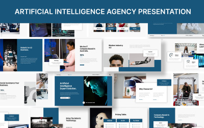 Modello di presentazione PowerPoint per l&amp;#39;Agenzia per l&amp;#39;intelligenza artificiale