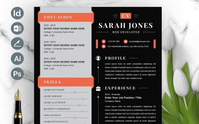 Modern Resume Template Word | CV