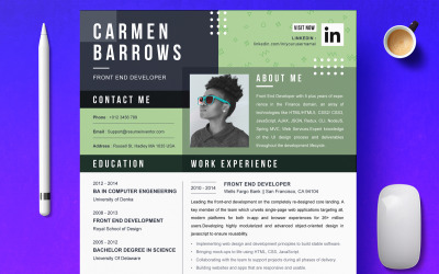 Professionell CV InDesign-mall