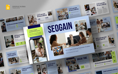 Seogain - Modèle de diapositives Google pour le référencement et le marketing numérique