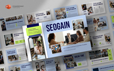 Seogain - modelo de Powerpoint de SEO e marketing digital