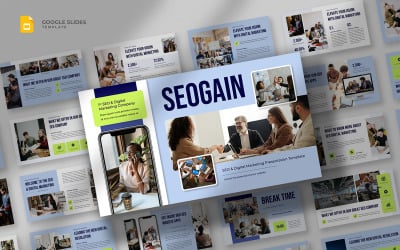 Seogain - SEO &amp;amp; Digital Marketing Google Slides Template