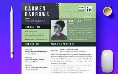 Szablon profesjonalnego CV w programie InDesign