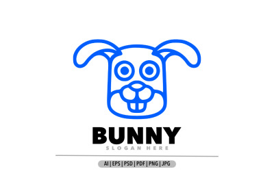 Tavşan çizgisi sembolü logo tasarımı