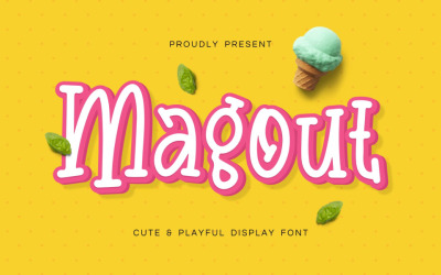 Design carino del carattere tipografico di Magout