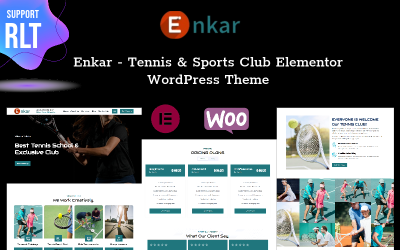 Enkar — тема WordPress для Elementor теннисного и спортивного клуба