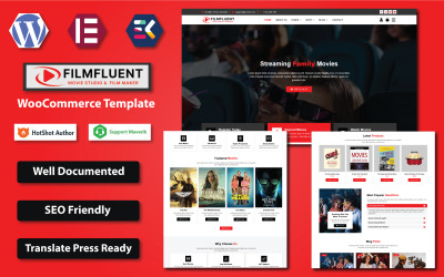 Film Fluent – шаблон WooCommerce Elementor для кіностудії та кіновиробника
