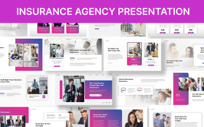 Försäkringsbyrå Google Slides presentationsmall
